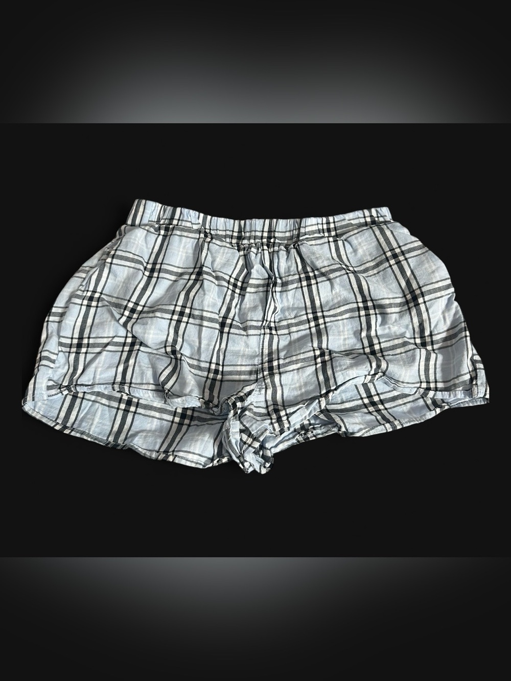 Forever 21 Light Blue and Black Plaid Women’s Shorts